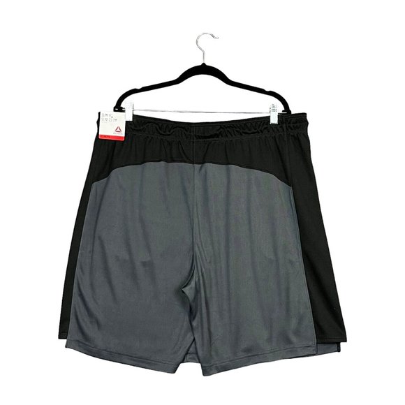 Reebok Mens Active Gym Shorts Size 3XL Black Gray Quick Dry Training Shorts - Picture 3 of 9